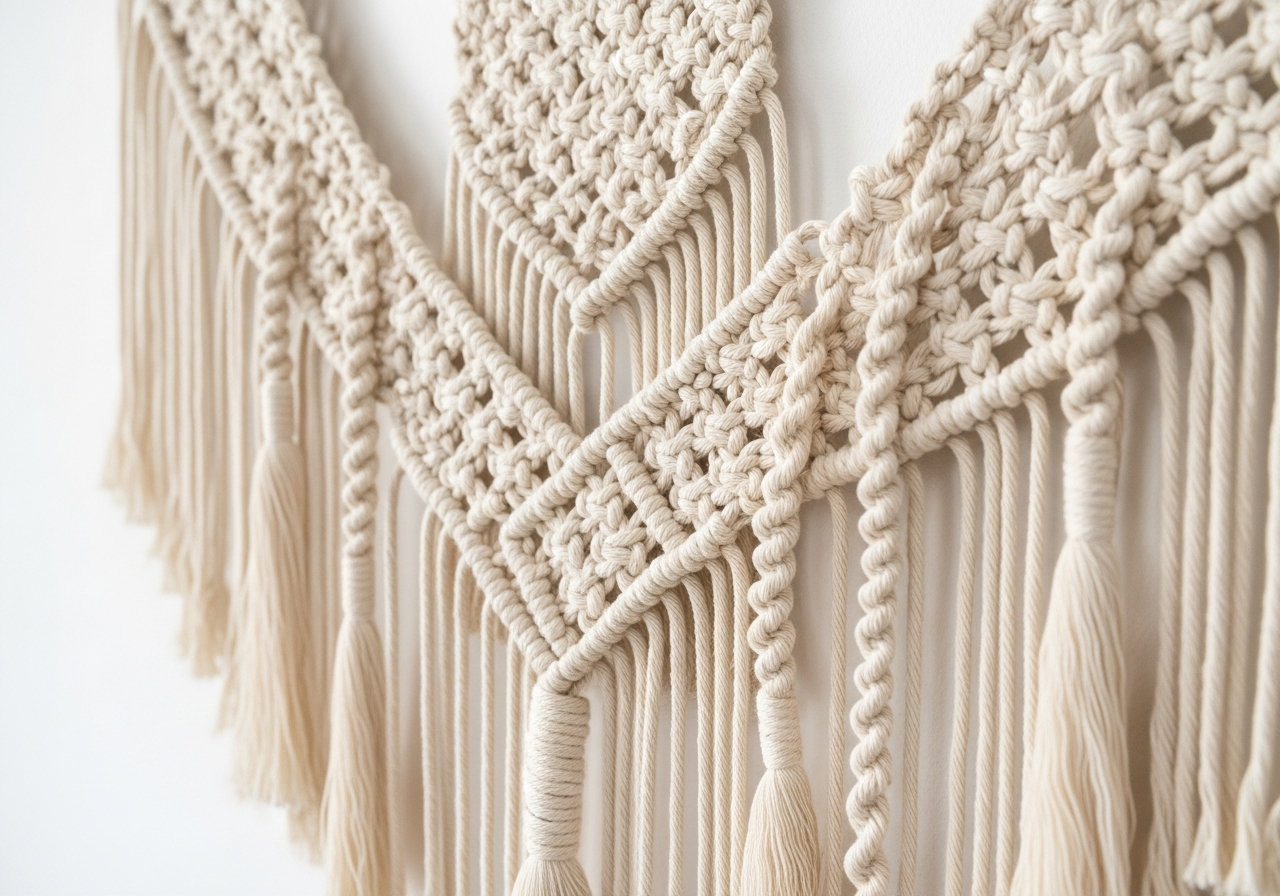 Готовое макраме панно